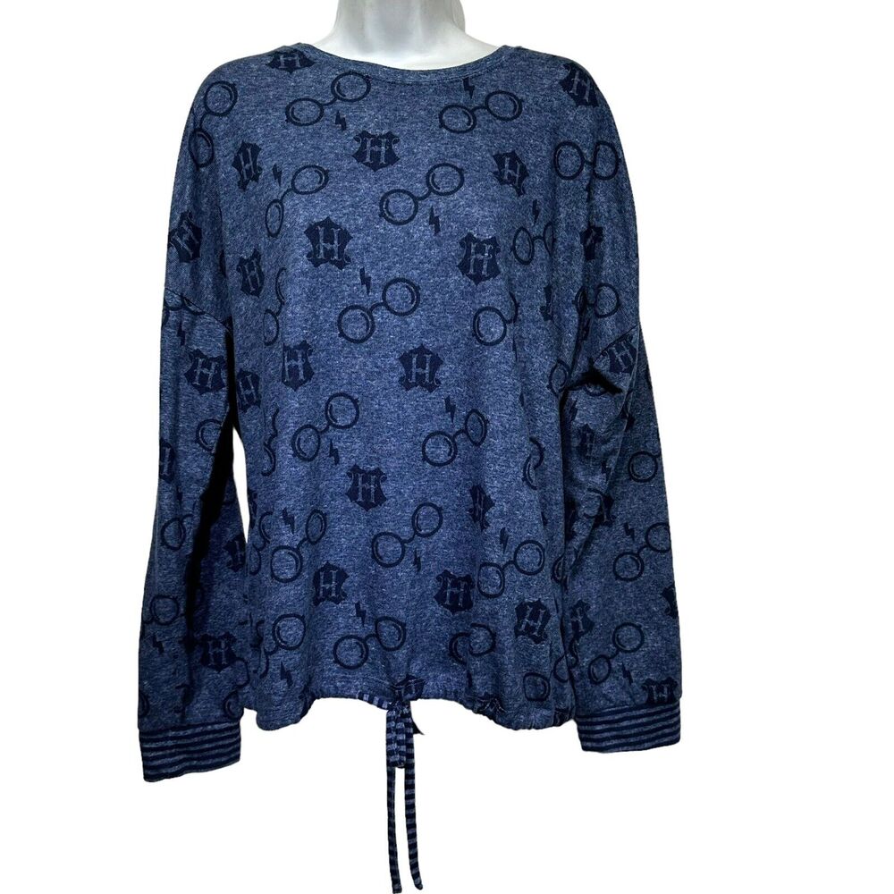 Wizarding World Of Harry Potter Blue Pajama Top Pullover Size L